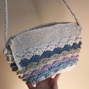 ☀️ Vintage Beach Waves Straw Satchel